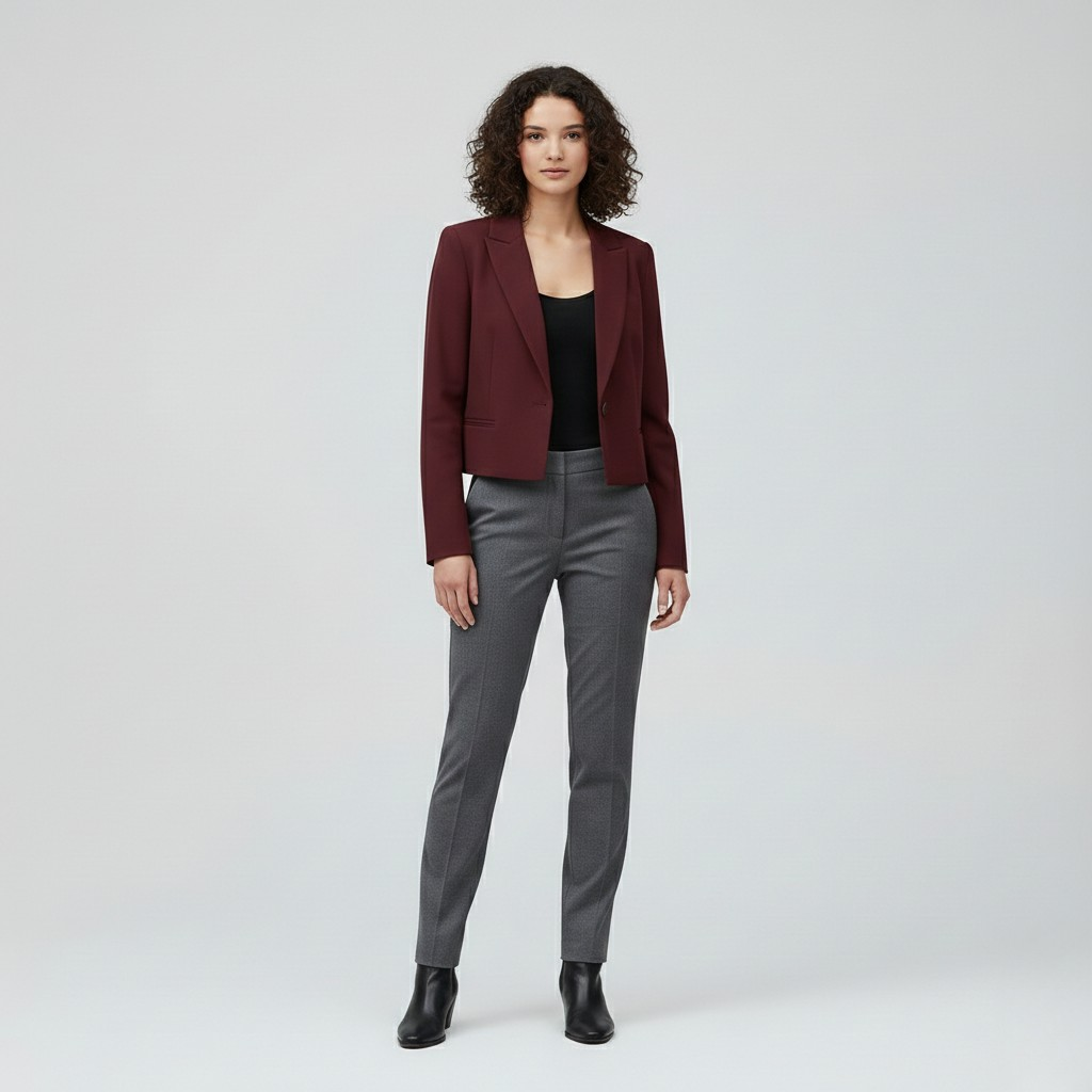 Cropped Power Tailored Blazer