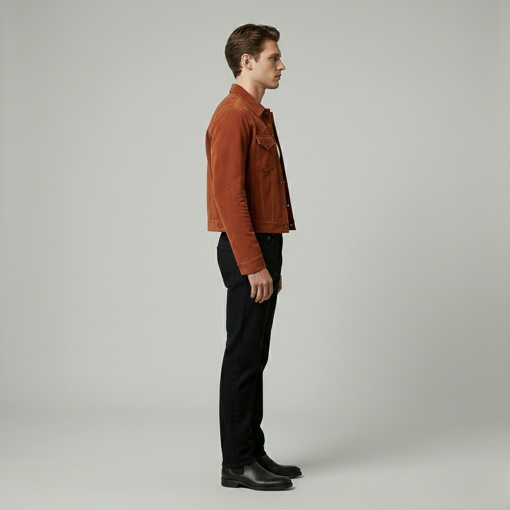 Suede Western Trucker Jacket