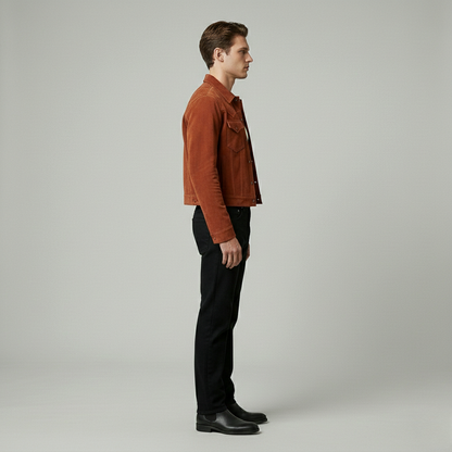 Suede Western Trucker Jacket