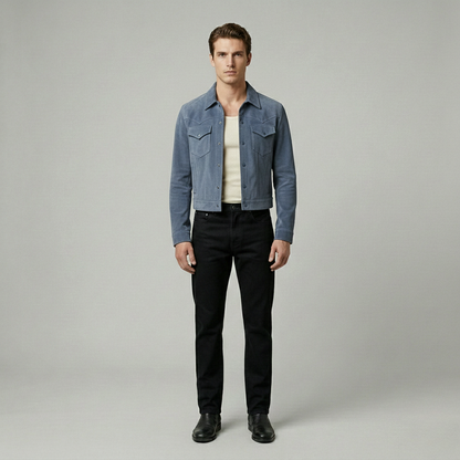 Suede Western Trucker Jacket