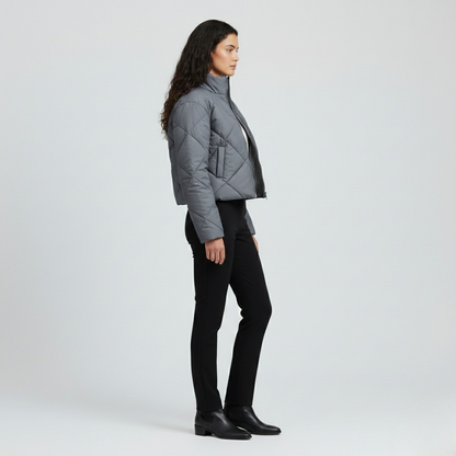 Cropped Quilted Puffer Jacket