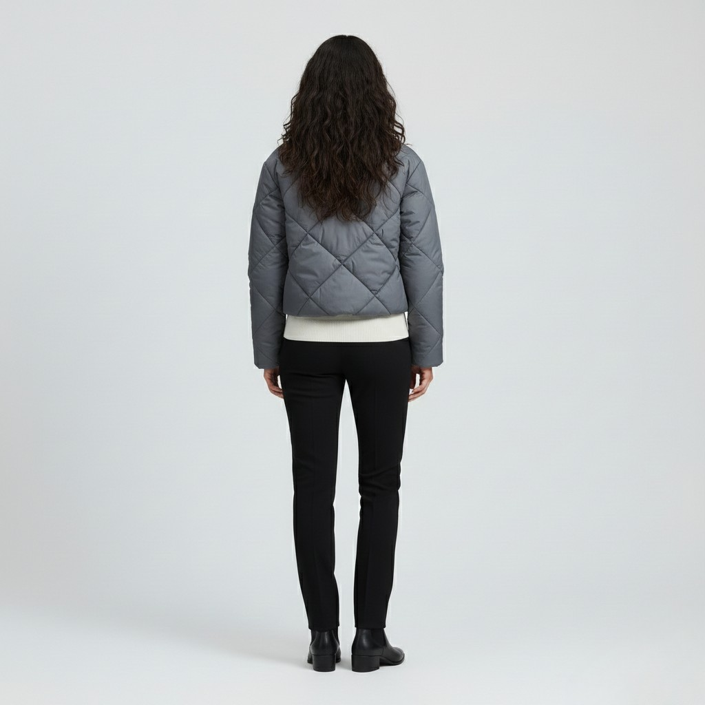 Cropped Quilted Puffer Jacket