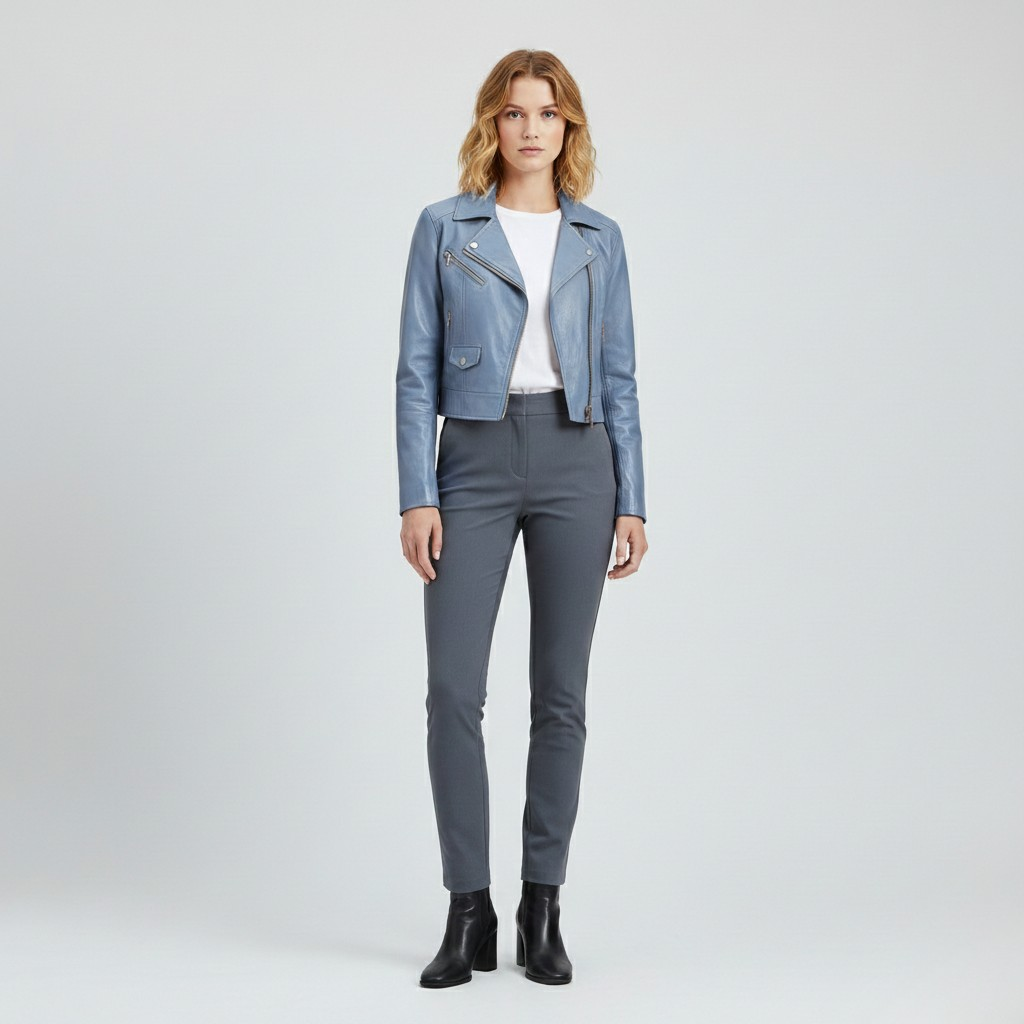 Cropped Moto Jacket