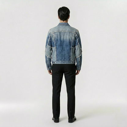 Reconstructed Denim Trucker Jacket