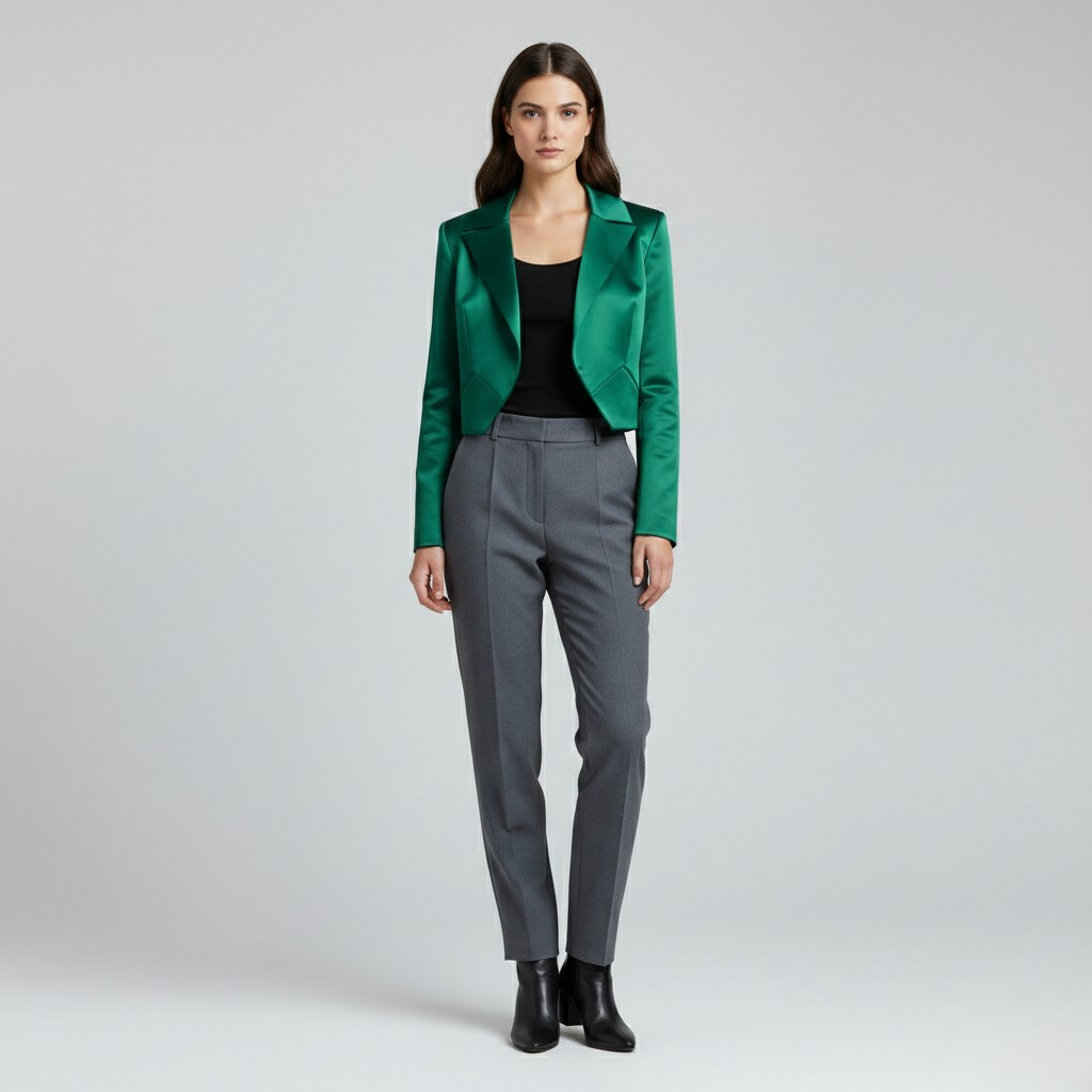 Sculpted Cropped Blazer