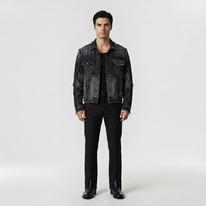 Reconstructed Denim Trucker Jacket
