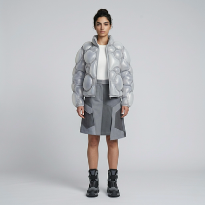 Bubble Quilted Futuristic Puffer Jacket