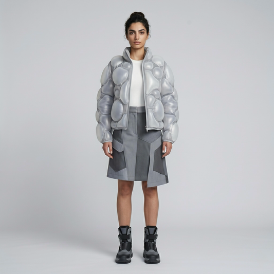 Bubble Quilted Futuristic Puffer Jacket