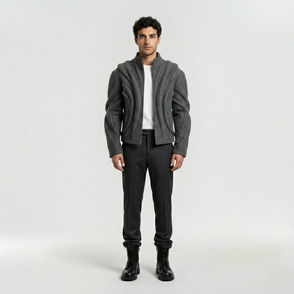 Sculpted Wave Structure Jacket