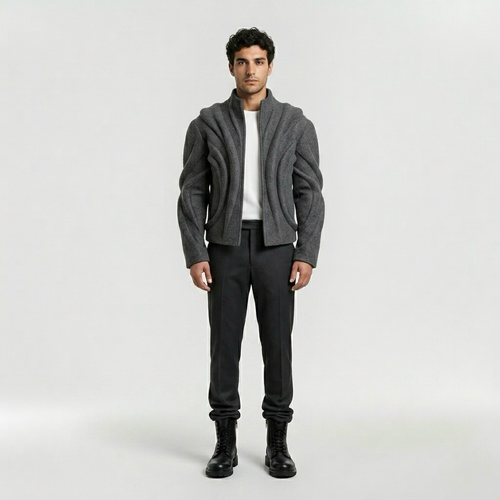 Sculpted Wave Structure Jacket