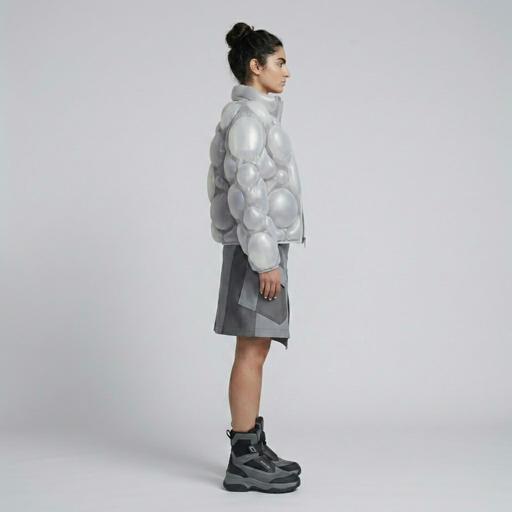 Bubble Quilted Futuristic Puffer Jacket
