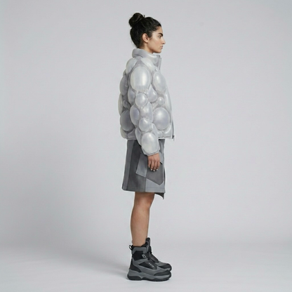 Bubble Quilted Futuristic Puffer Jacket