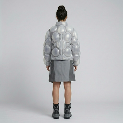 Bubble Quilted Futuristic Puffer Jacket