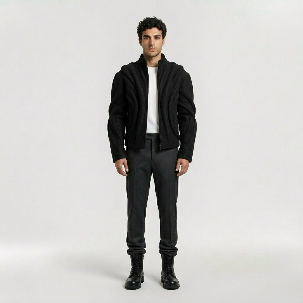 Sculpted Wave Structure Jacket
