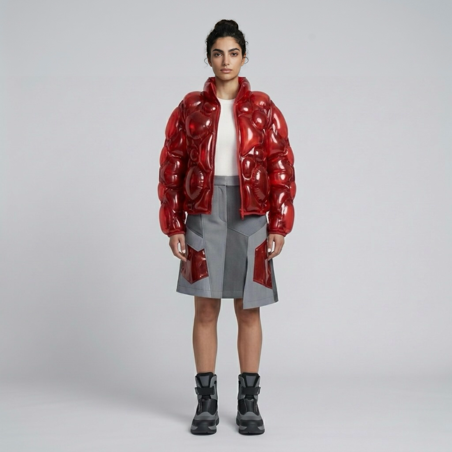 Bubble Quilted Futuristic Puffer Jacket