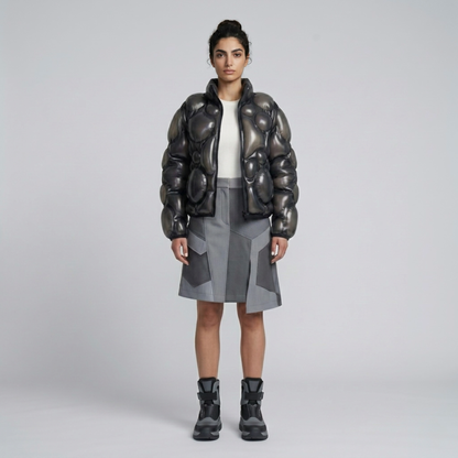 Bubble Quilted Futuristic Puffer Jacket