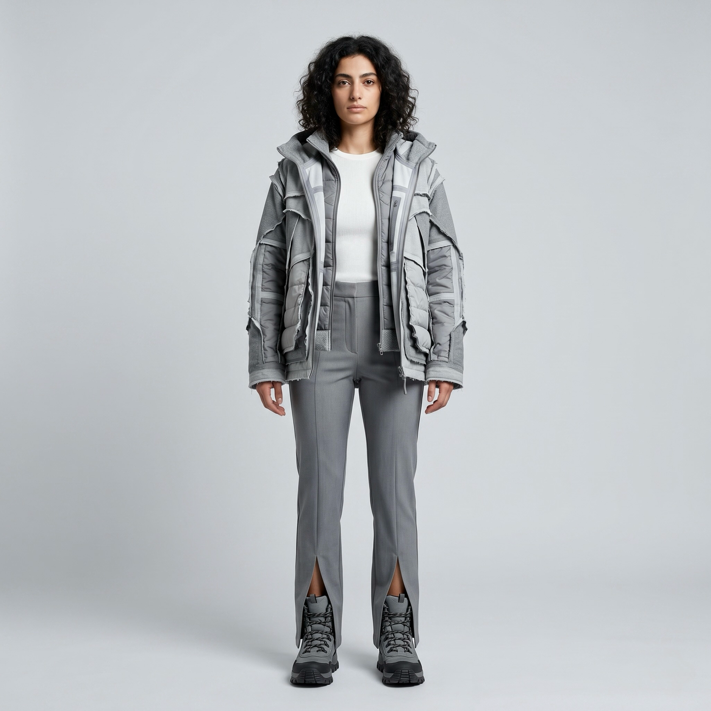 Layered Expedition Utility Puffer Jacket