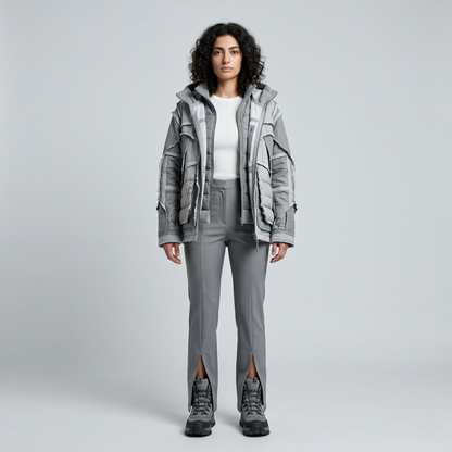 Layered Expedition Utility Puffer Jacket