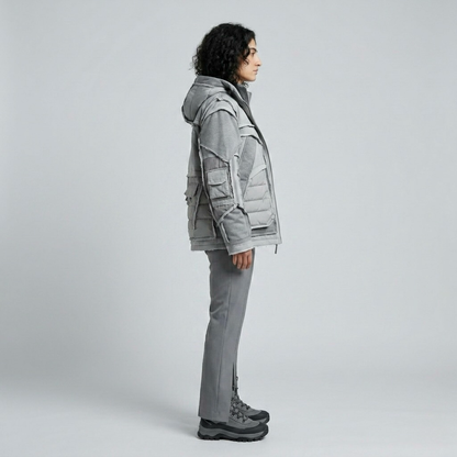 Layered Expedition Utility Puffer Jacket