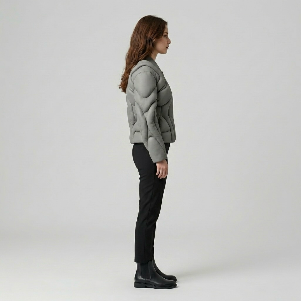 Sculpted Wave Panel Statement Jacket