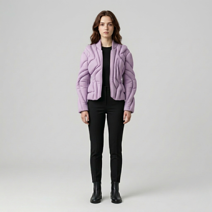 Sculpted Wave Panel Statement Jacket